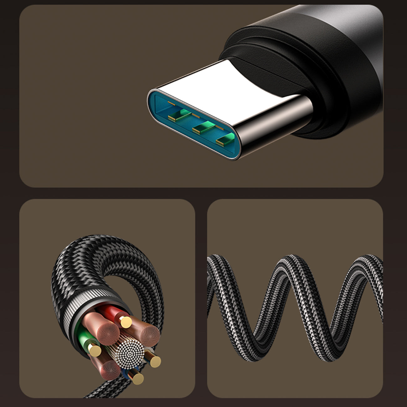 Joyroom Laidas S-A56 EnjoyX Series 90° USB-C - USB-C 60W 1.2m juodas