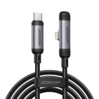 Joyroom Laidas S-A56 EnjoyX Series 90° USB-C - Lightning 30W 1.2m juodas