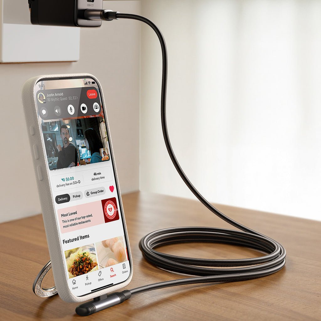 Joyroom Laidas S-A56 EnjoyX Series 90° USB-C - Lightning 30W 1.2m juodas