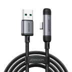 Joyroom Laidas S-A56 EnjoyX Series 90° USB-A - USB-C 3A 1.2m juodas