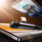 Joyroom Laidas S-A56 EnjoyX Series 90° USB-A - USB-C 3A 1.2m juodas