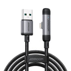 Joyroom Laidas S-A56 EnjoyX Series 90° USB-A - Lightning 3A 1.2m juodas