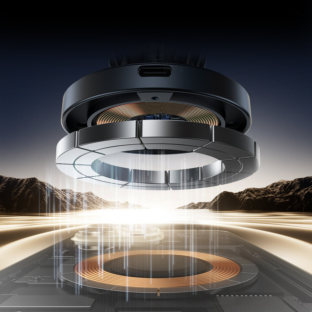 Joyroom JR-ZS502 su MagSafe suderinamas automobilinis laikiklis su belaidžiu įkrovikliu oro grotelėms / prietaisų skydeliui juodas