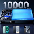 Joyroom išorinė baterija JR-PR1 10000mAh 22.5W su integruotu ištraukiamu USB-C laidu juoda