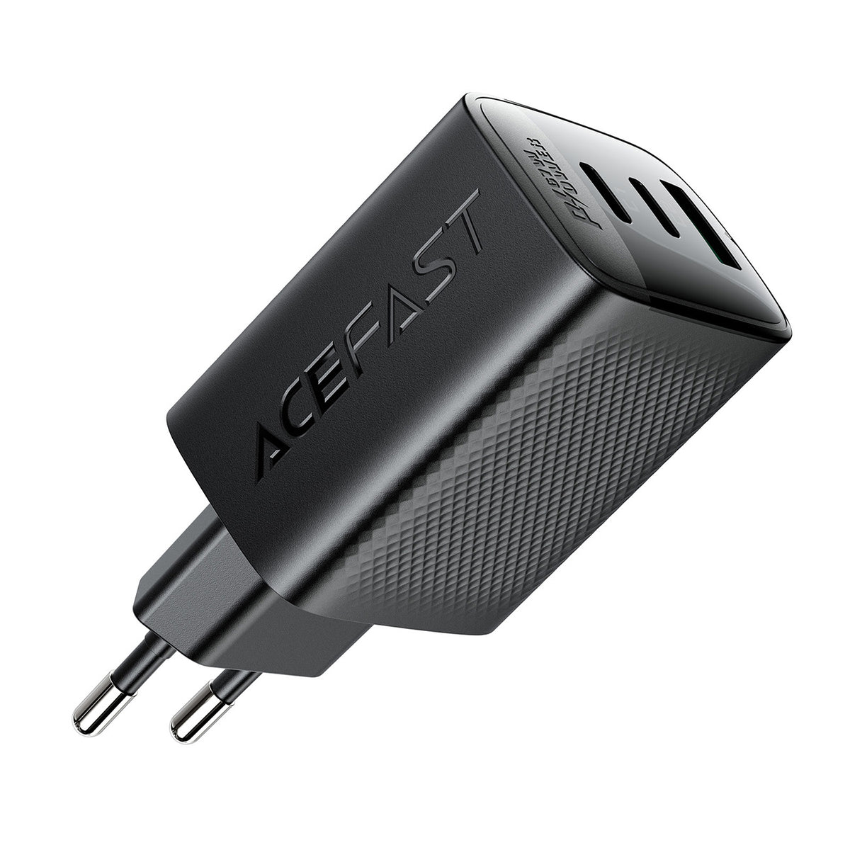 Acefast A108 GaN PD 67W 2xUSB-C 1xUSB-A Sieninis įkroviklis - Juodas -- Cell phone chargers