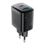 Acefast A106 GaN PD 45W USB-C USB-A Sieninis įkroviklis - Juodas -- Cell phone chargers