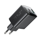 Acefast A106 GaN PD 45W USB-C USB-A Sieninis įkroviklis - Juodas -- Cell phone chargers
