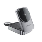 Acefast E22 3-in-1 bevielė indukcine įkrovimo stotis, suderinama su MagSafe - pilka -- Wireless chargers