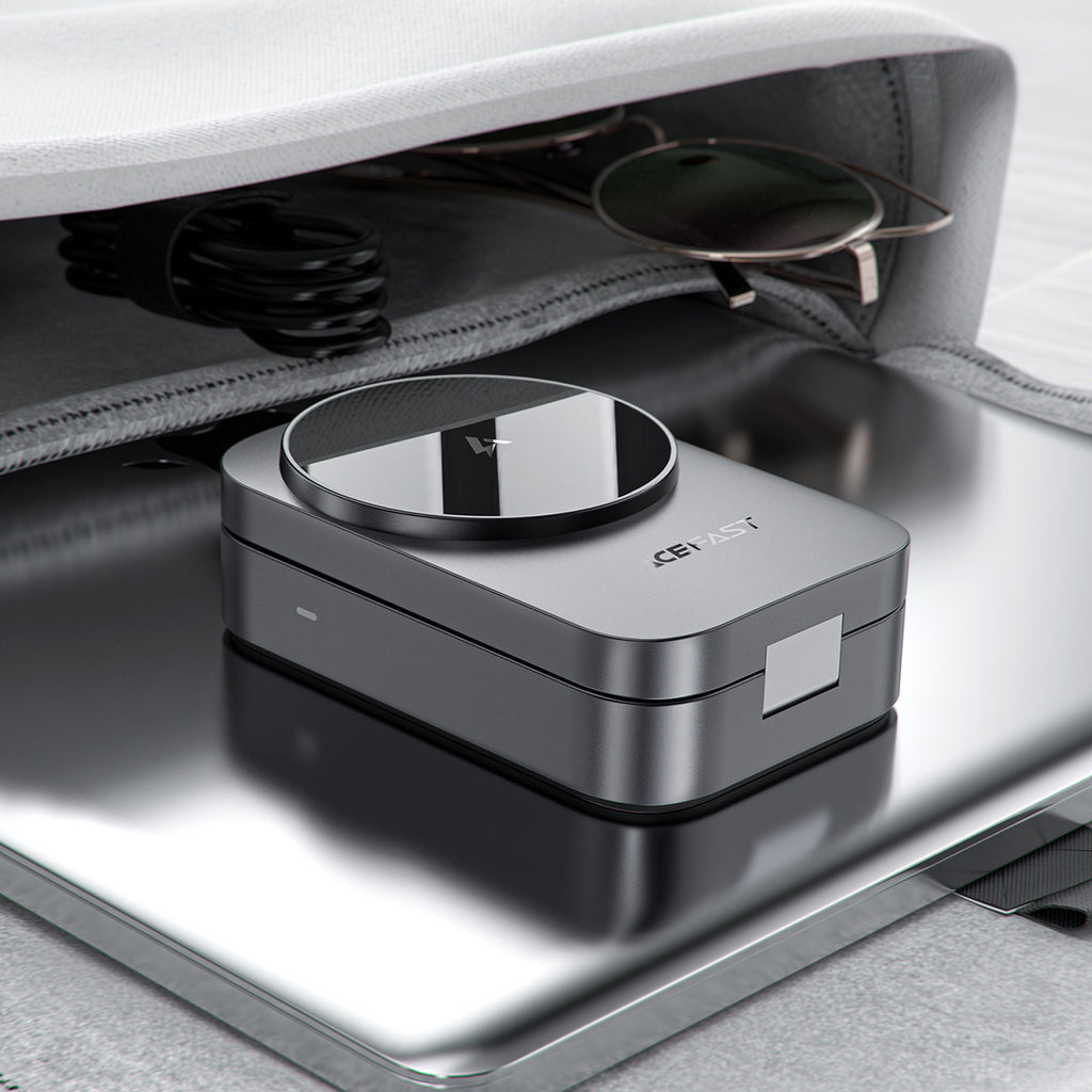 Acefast E22 3-in-1 bevielė indukcine įkrovimo stotis, suderinama su MagSafe - pilka -- Wireless chargers