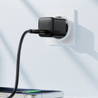 Acefast A117 GaN PD 20W USB-C Wvisas įkroviklis - juodas -- Cell phone chargers