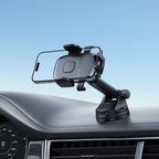 Acefast D57 automobilio laikiklis su siurbtuku brūkšnių skydeliui/priekiniam stiklui - juodas -- Cell phone holders