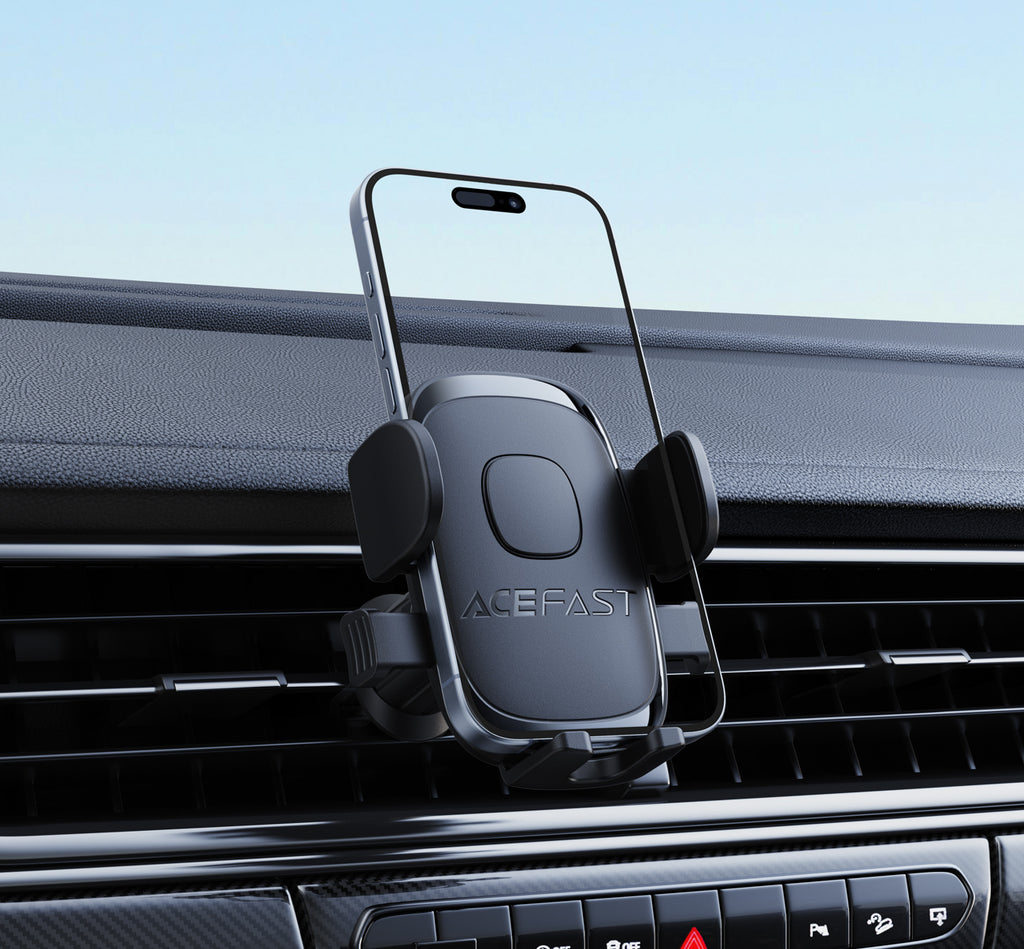 Acefast D56 automobilio oro angos laikiklis su automatine spaustuvu - juodas -- Cell phone holders