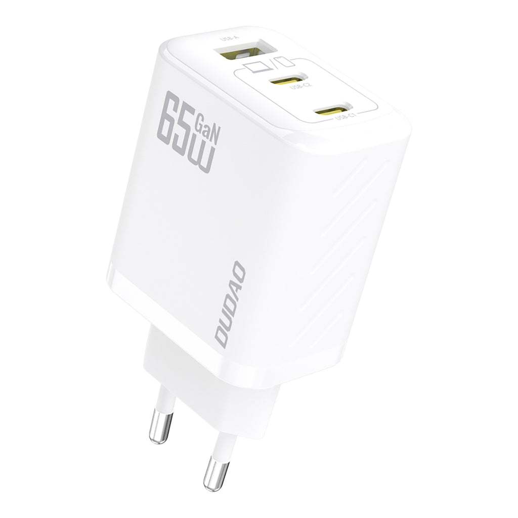 Dudao A29C 65W GaN sieninis įkroviklis + USB-C laidas - baltas -- Cell phone chargers