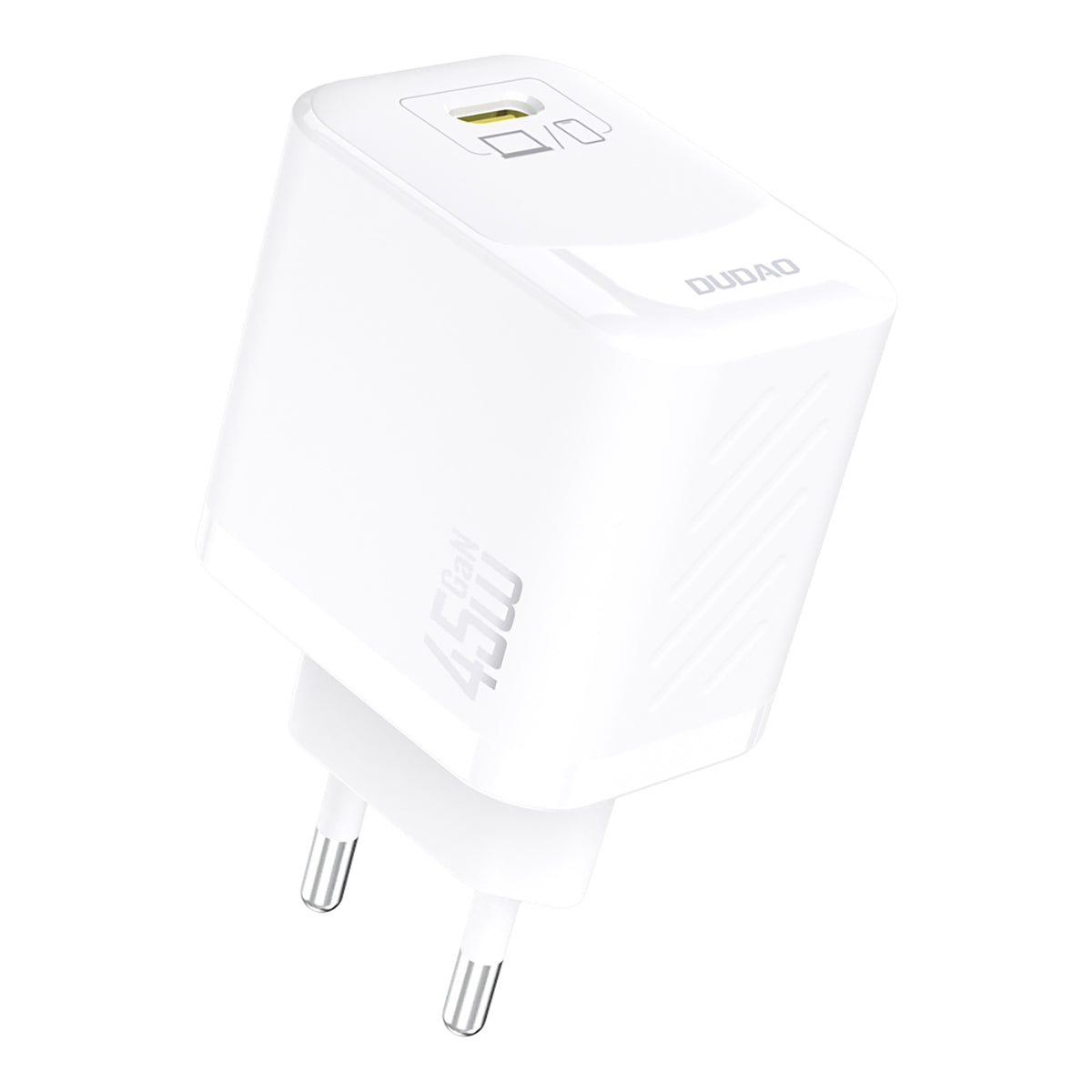 Dudao A28C 45W GaN sieninis įkroviklis + USB-C laidas - baltas