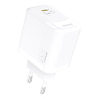 Dudao A28C 45W GaN sieninis įkroviklis + USB-C laidas - baltas