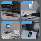 Dudao A28C 45W GaN sieninis įkroviklis + USB-C laidas - baltas