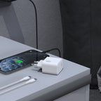 Dudao A28C 45W GaN sieninis įkroviklis + USB-C laidas - juodas