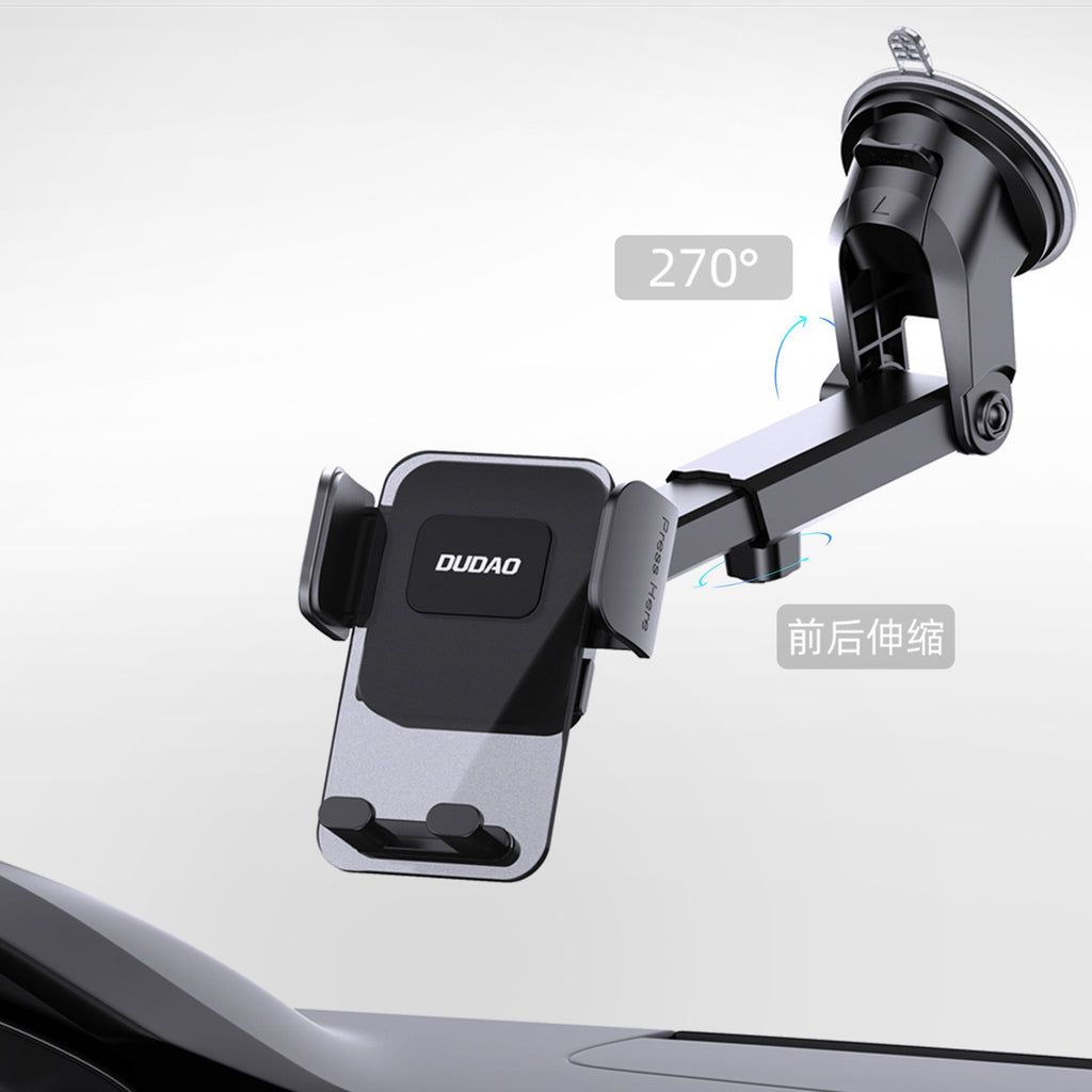 Dudao F8Max+ automobilinis laikiklis prietaisų skydeliui arba priekiniam stiklui, juodas