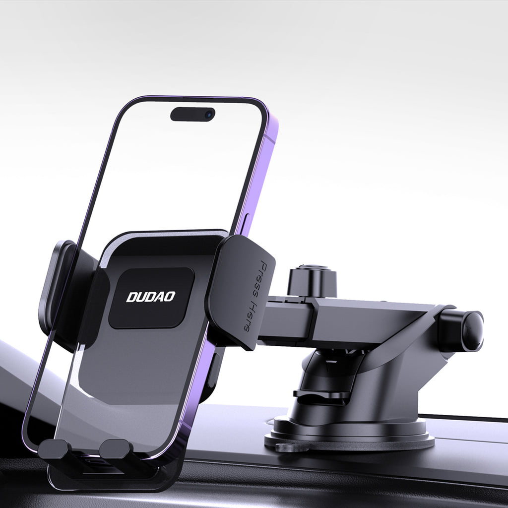 Dudao F8Max+ automobilinis laikiklis prietaisų skydeliui arba priekiniam stiklui, juodas