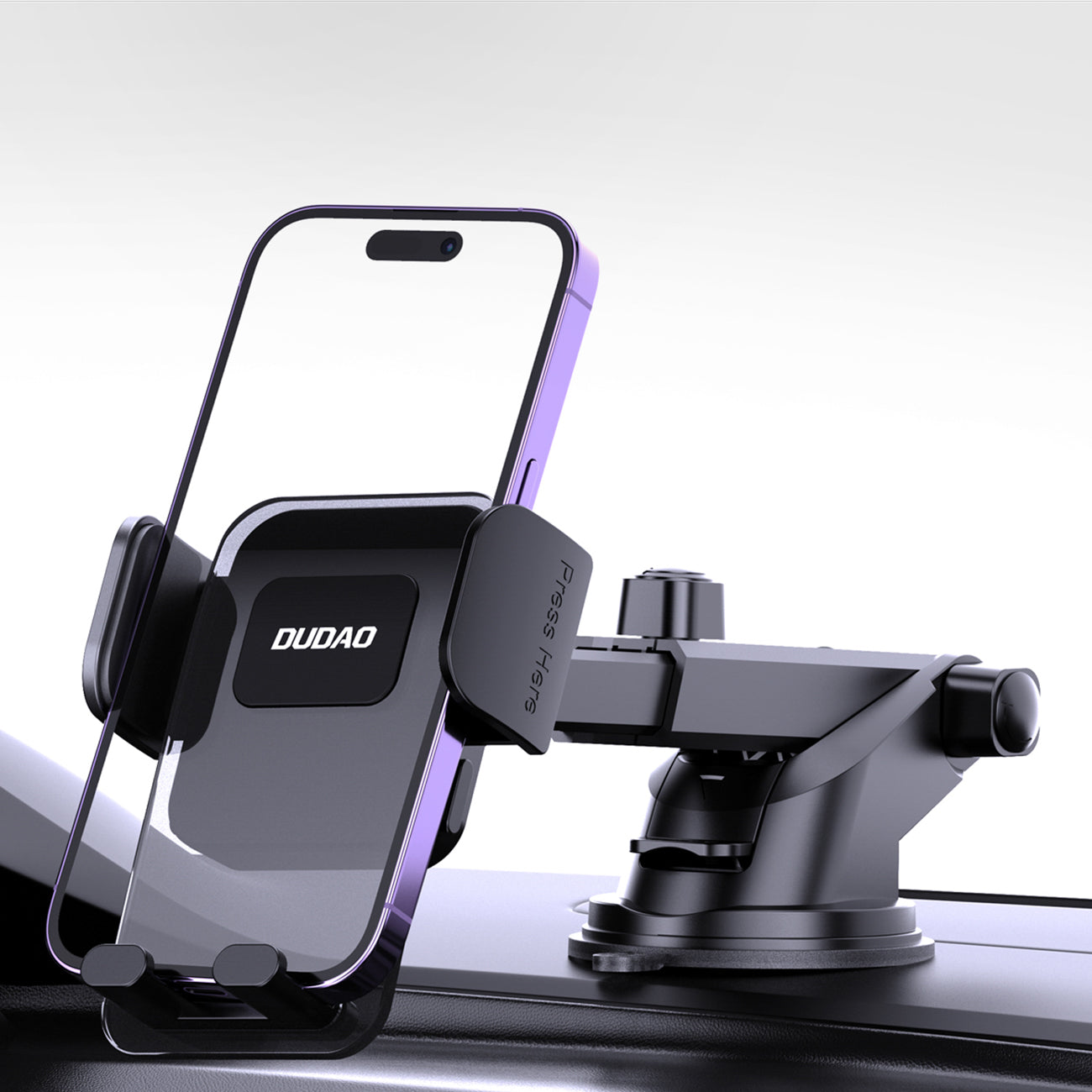 Dudao F8Max+ automobilinis laikiklis prietaisų skydeliui arba priekiniam stiklui, juodas