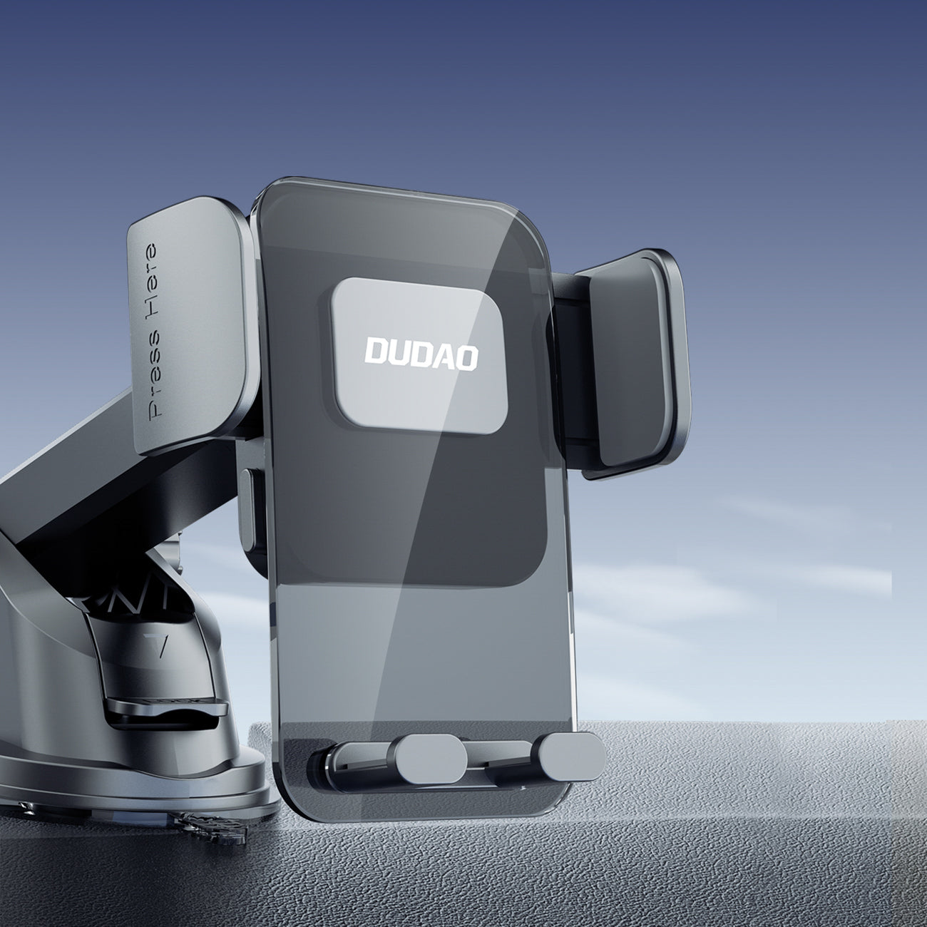 Dudao F8Max+ automobilinis laikiklis prietaisų skydeliui arba priekiniam stiklui, juodas
