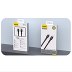 Dudao Laidas L9C 65W USB-C - USB-C 1m - juodas