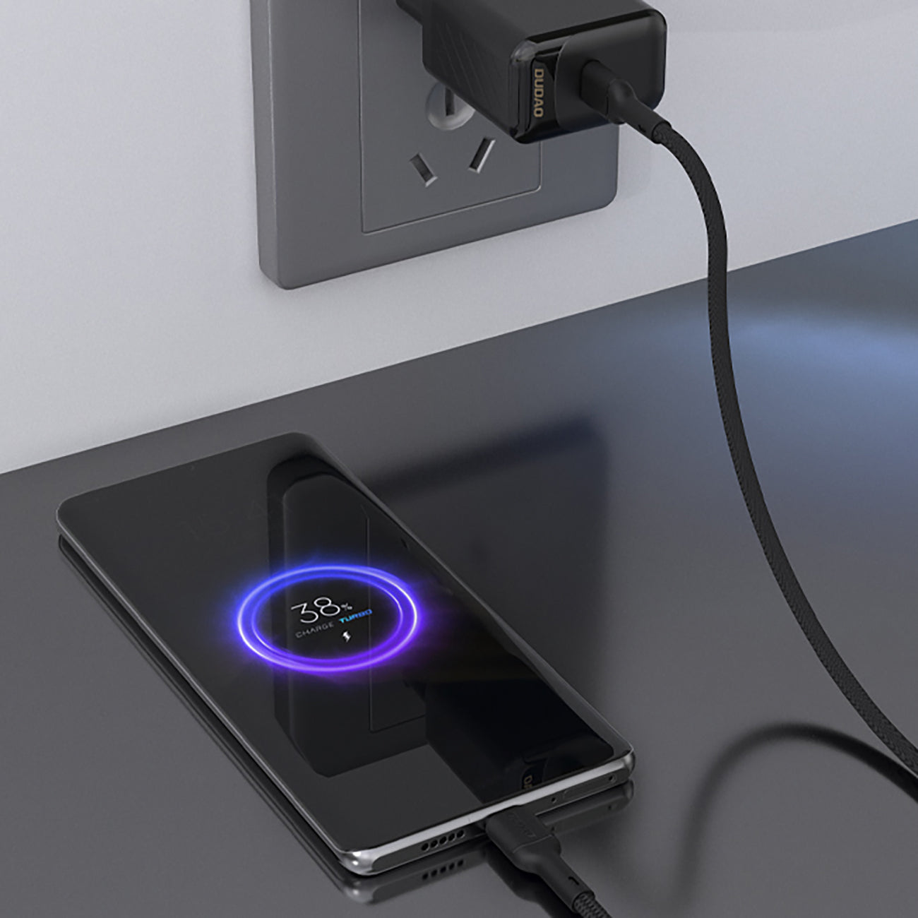 Dudao Laidas L9X 30W USB-C - Lightning 1m - juodas