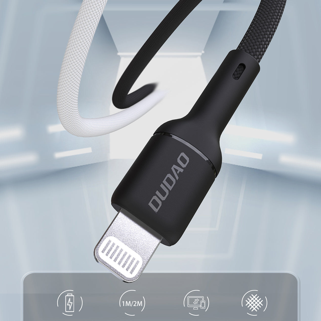 Dudao Laidas L9X 30W USB-C - Lightning 2m - juodas -- Cell phone cables