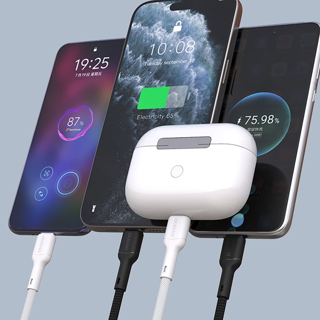 Dudao Laidas L9X 30W USB-C - Lightning 2m - baltas -- Cell phone cables
