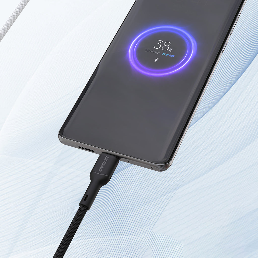 Dudao Laidas L9T 5A USB-A - USB-C 1m - juodas