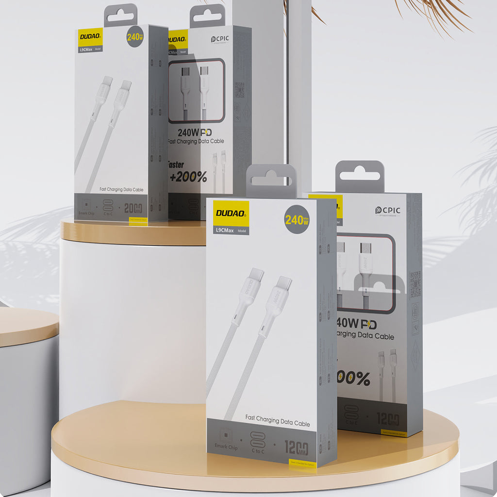 Dudao Laidas L9C Max 240W PD USB-C - USB-C 2m - baltas