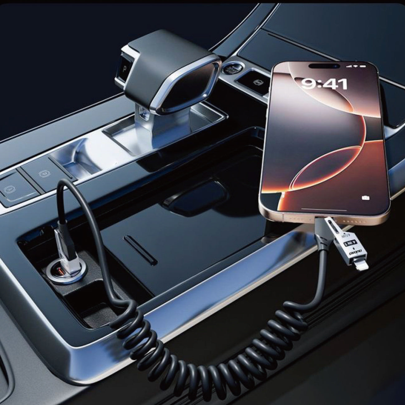 Dudao Laidas L20 Pro 4-in-1 USB-A / USB-C - Lightning / USB-C - juodas