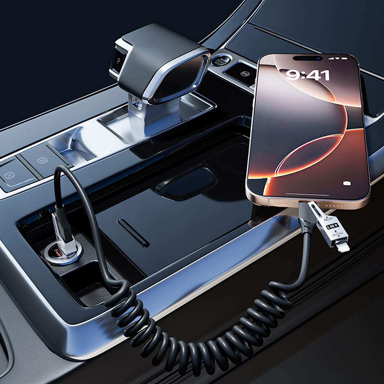 Dudao Laidas L20 Pro 4-in-1 USB-A / USB-C - Lightning / USB-C - juodas