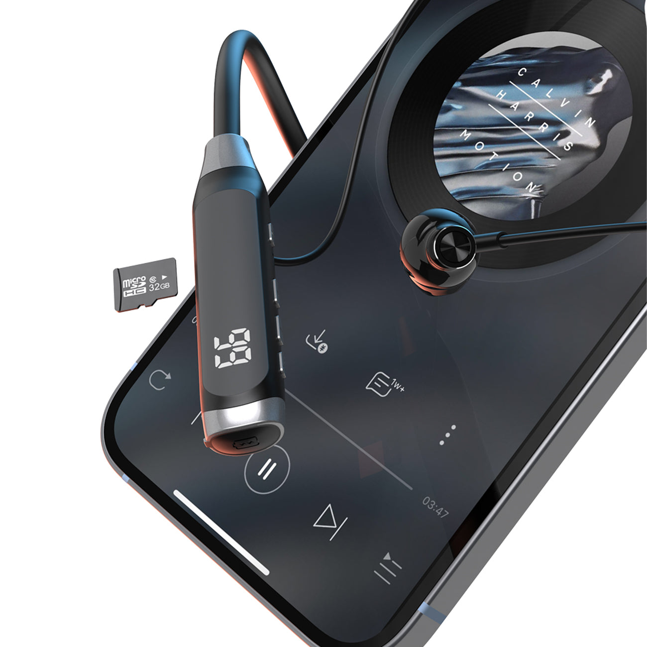 Dudao U5 Max Bluetooth kaklo belaidės ausinės – juodos