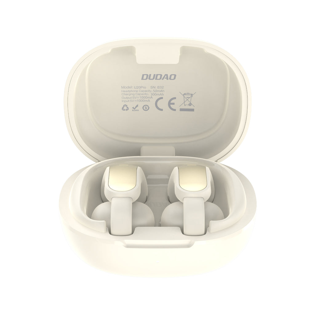 Dudao U20 Pro TWS Bluetooth belaidės ausinės – baltos