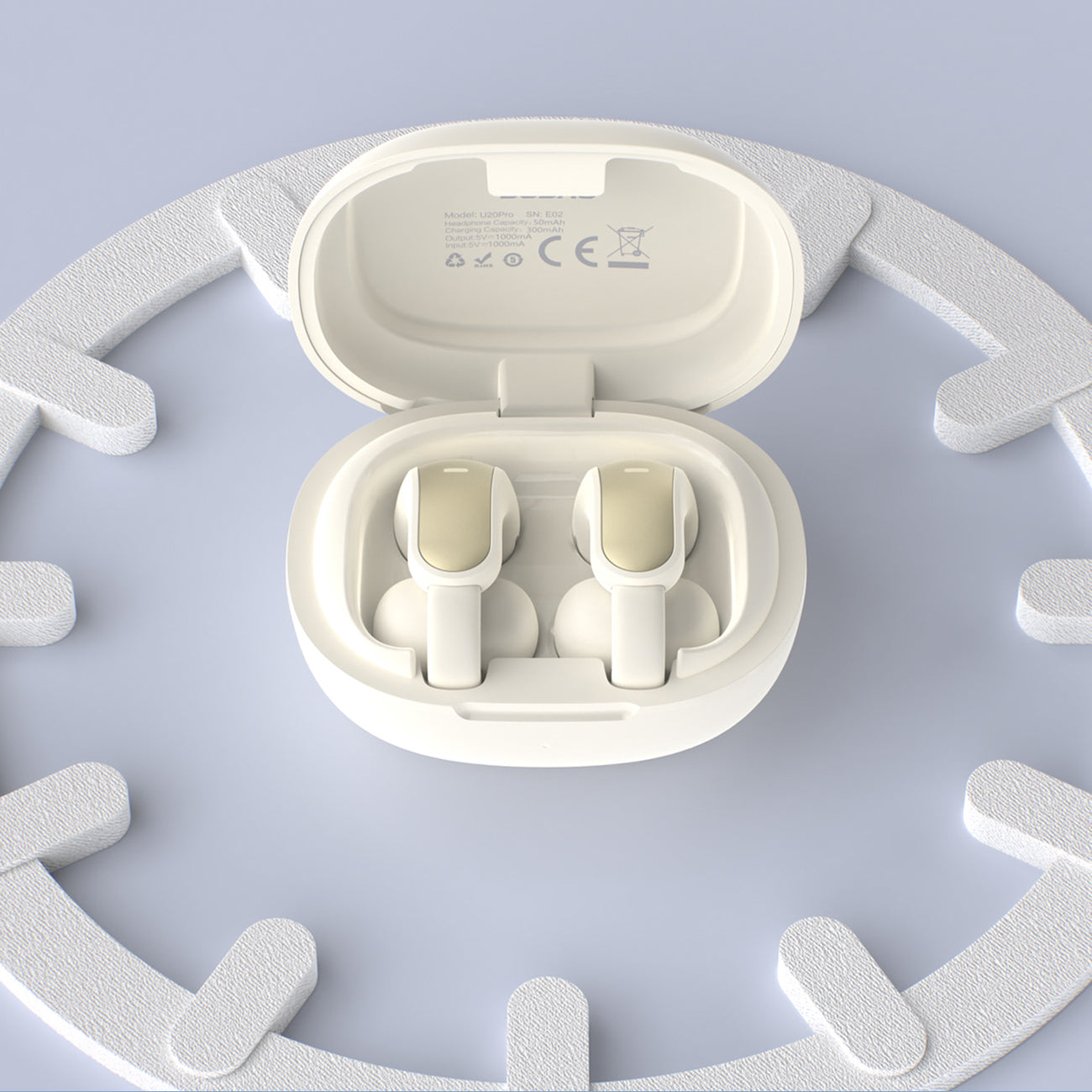Dudao U20 Pro TWS Bluetooth belaidės ausinės – baltos
