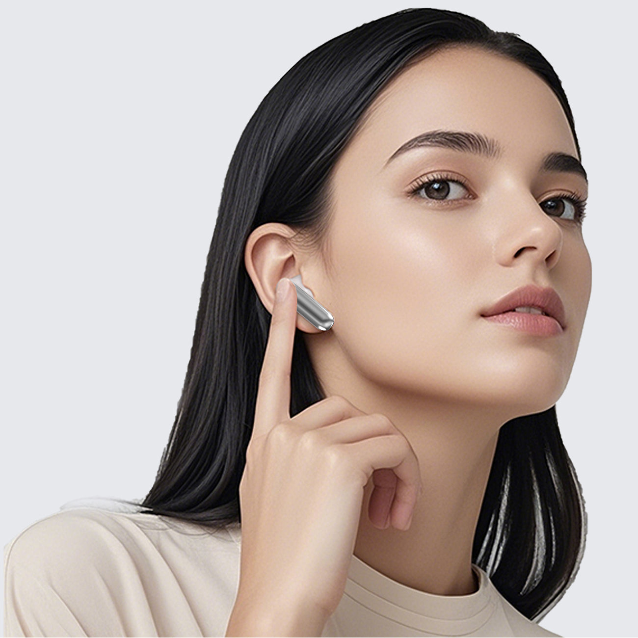 Dudao U21 TWS ANC ENC bluetooth wireless headphones - balta -- Headphones