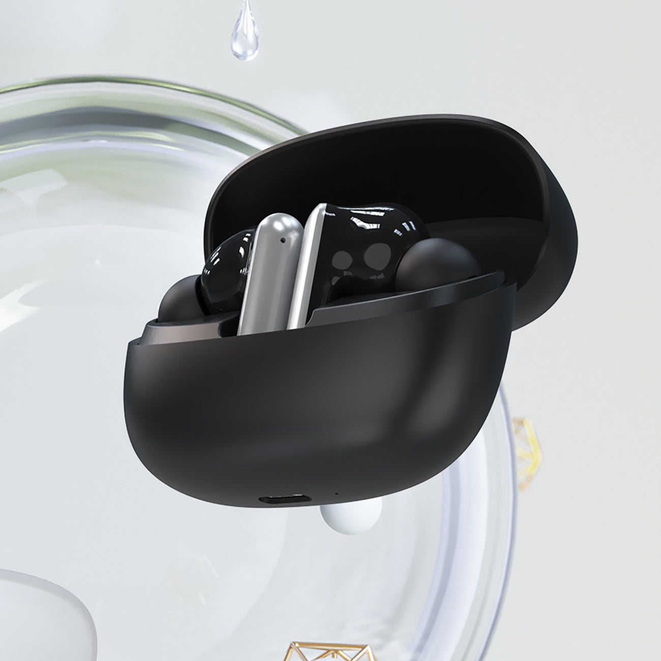Dudao U21 TWS ANC ENC bluetooth wireless headphones - juoda -- Headphones