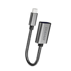 Dudao L15T OTG adapteris USB-C – USB-A – pilka -- USB Adapters