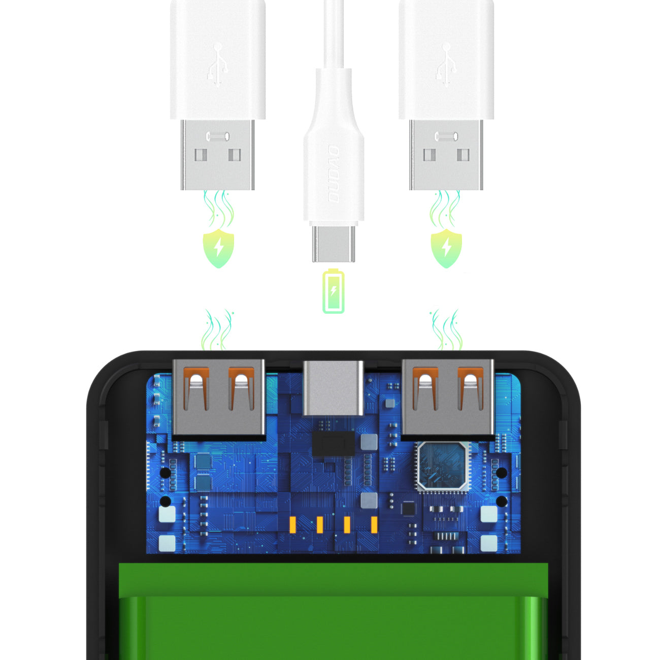 Wozinsky Išorinė baterija Wpower WPBBK-2 10000mAh - juodas