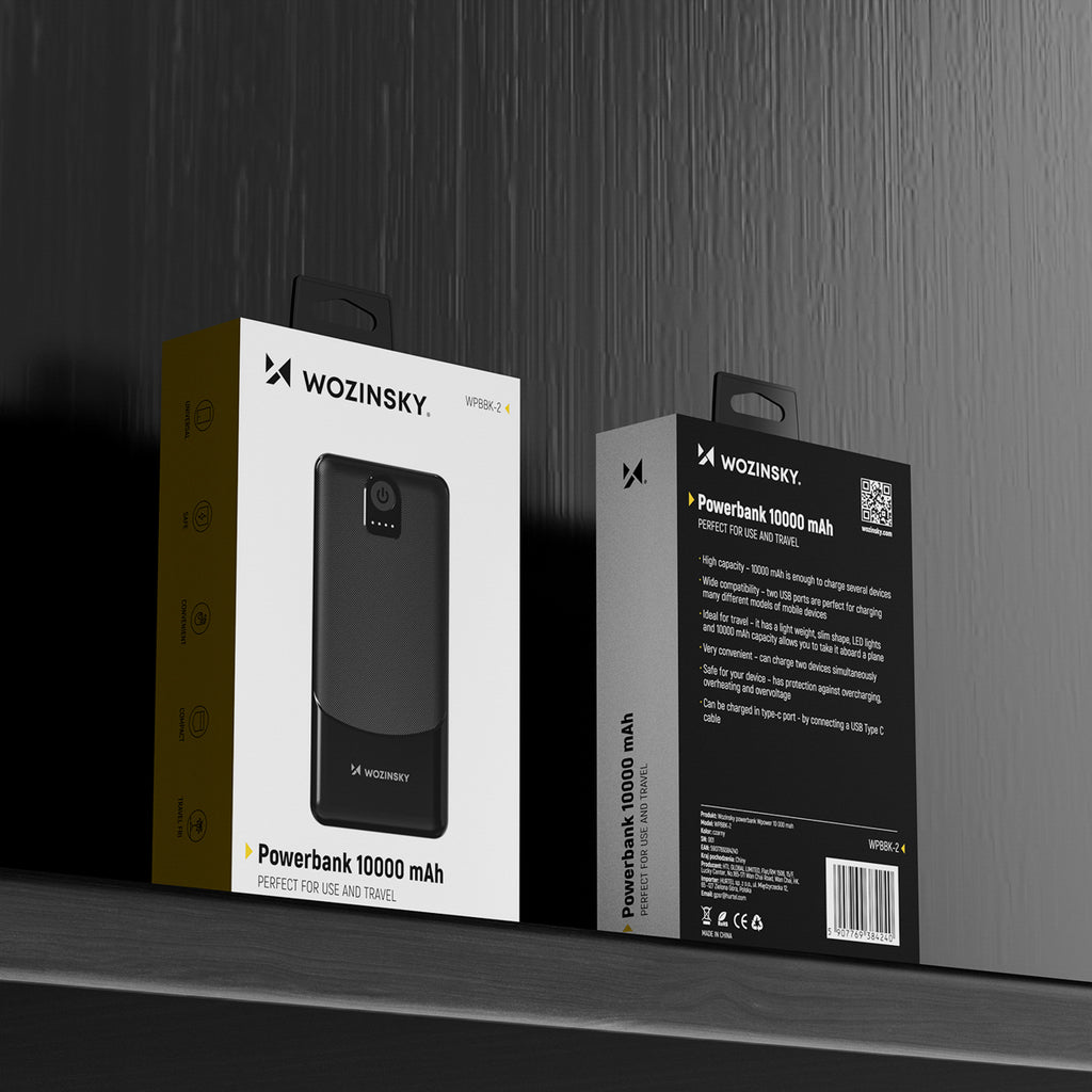Wozinsky Išorinė baterija Wpower WPBBK-2 10000mAh - juodas