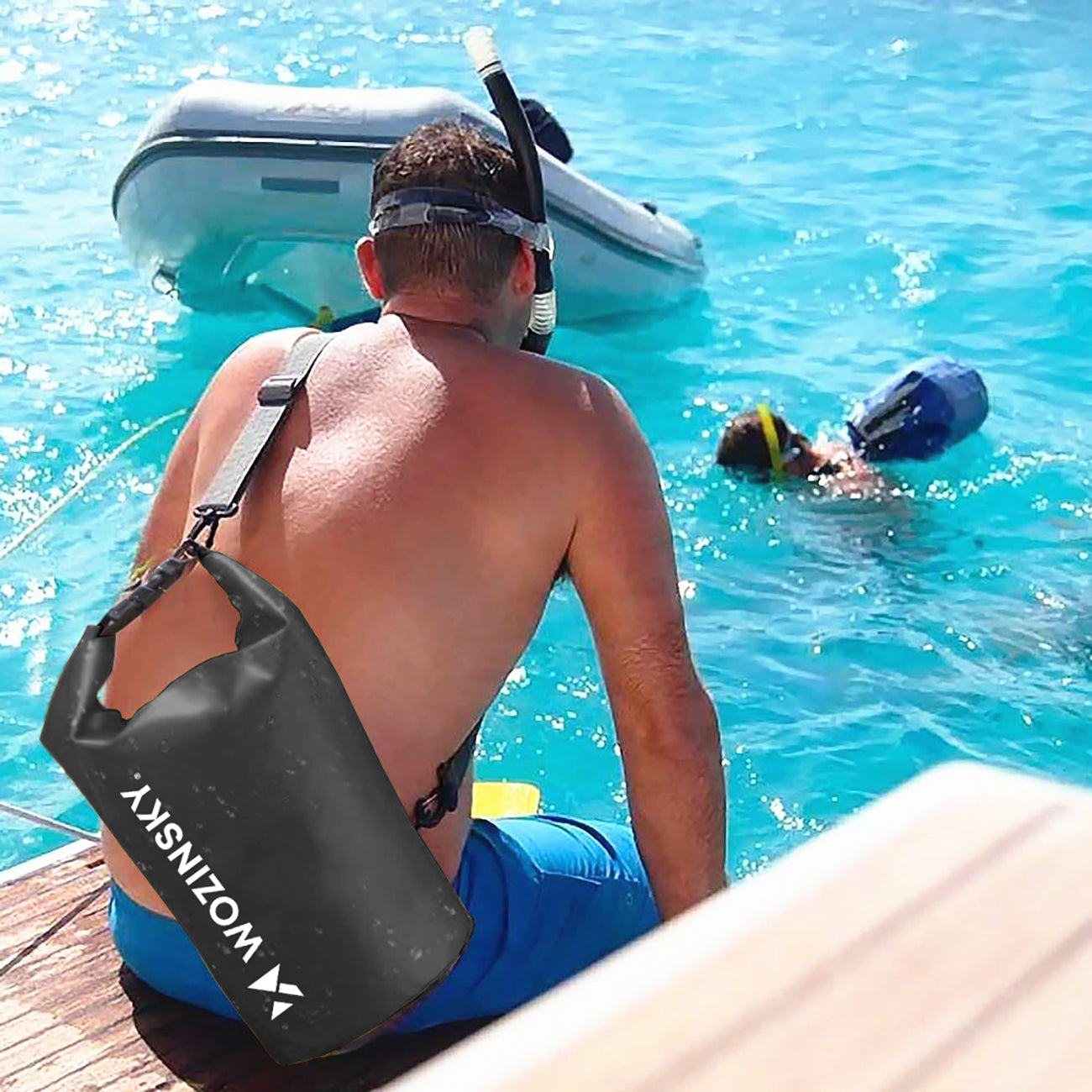 Wozinsky WWK-20 nepromadžiuojantis krepšelis SUP kajako 20 l – juodas -- Bicycle Bags