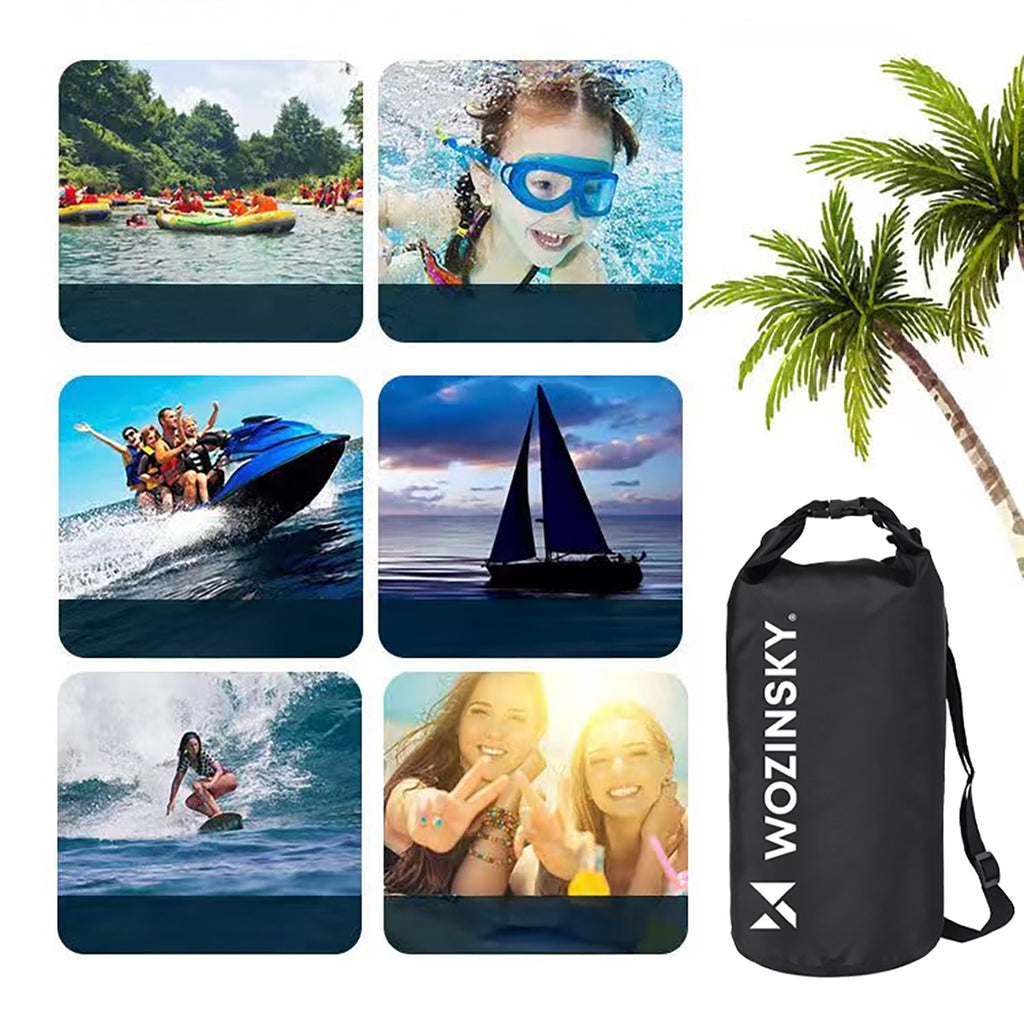 Wozinsky WWK-30 neprasiskverbiantis krepšys 30l sup kajaku - juodas -- Bicycle Bags