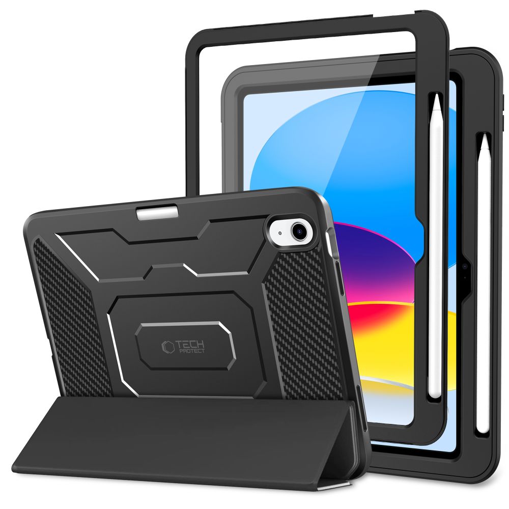 Tech-Protect Patvarus dėklas, skirtas iPad 10.9" 10 / 2022 / 11" 11 / 2025 – juodas