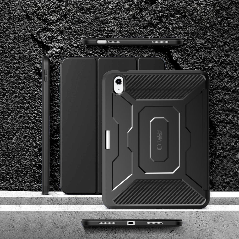 Tech-Protect Patvarus dėklas, skirtas iPad 10.9" 10 / 2022 / 11" 11 / 2025 – juodas
