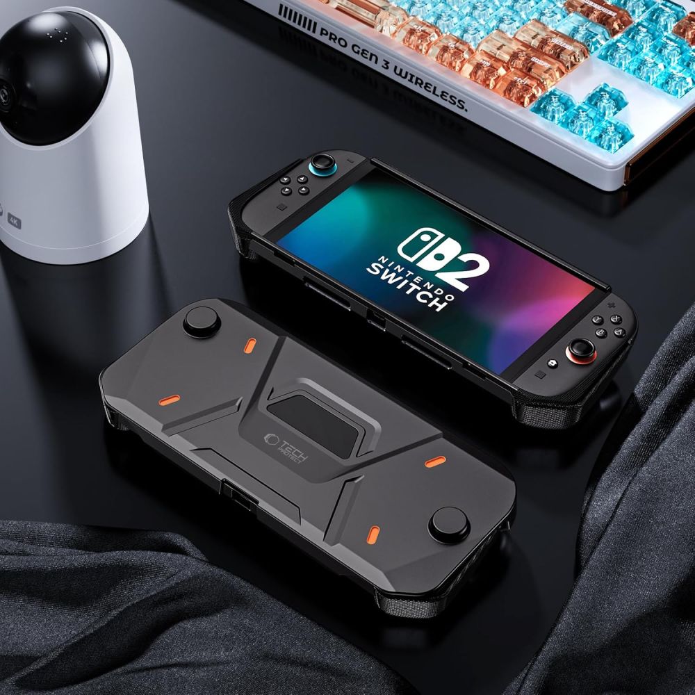 Tech-Protect Carbonox dėklas Nintendo Switch 2 – juodas