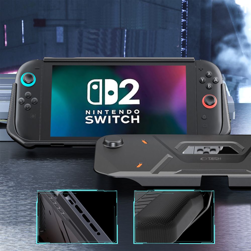 Tech-Protect Carbonox dėklas Nintendo Switch 2 – juodas -- Others