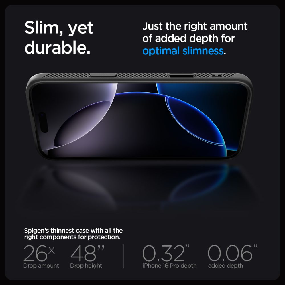 Spigen Liquid Air „T“ MagSafe dėklas iPhone 16 Pro – juodas
