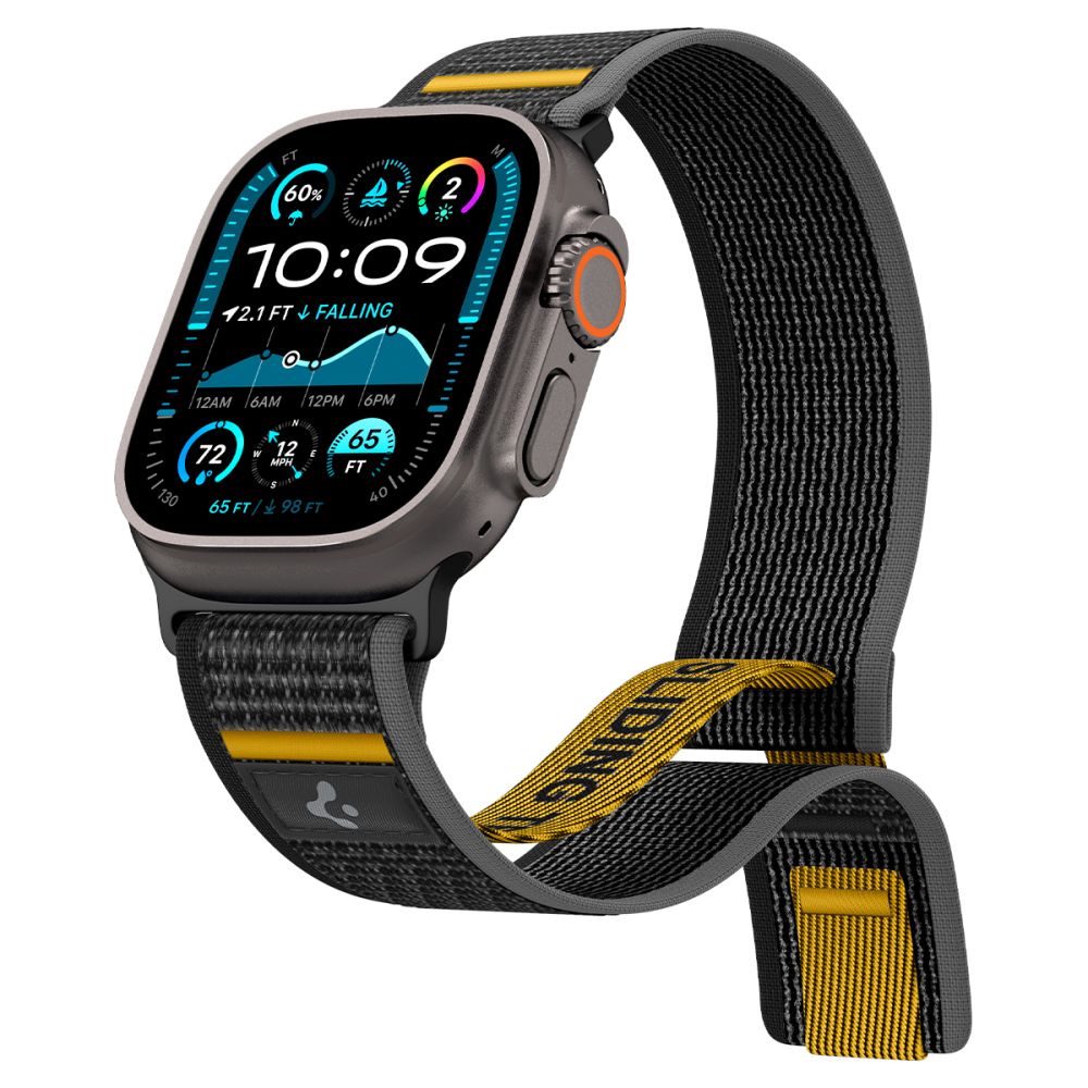 Spigen Athlex oro dirželis, skirtas Apple Watch 44/45/46/49 mm – juodas