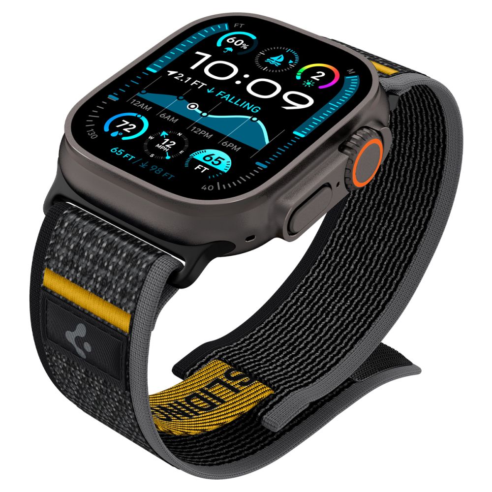 Spigen Athlex oro dirželis, skirtas Apple Watch 44/45/46/49 mm – juodas